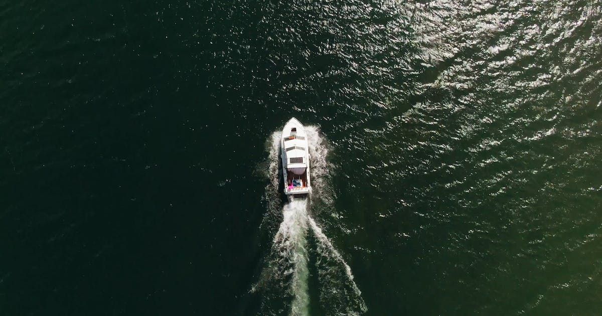 Boat cruising on open water